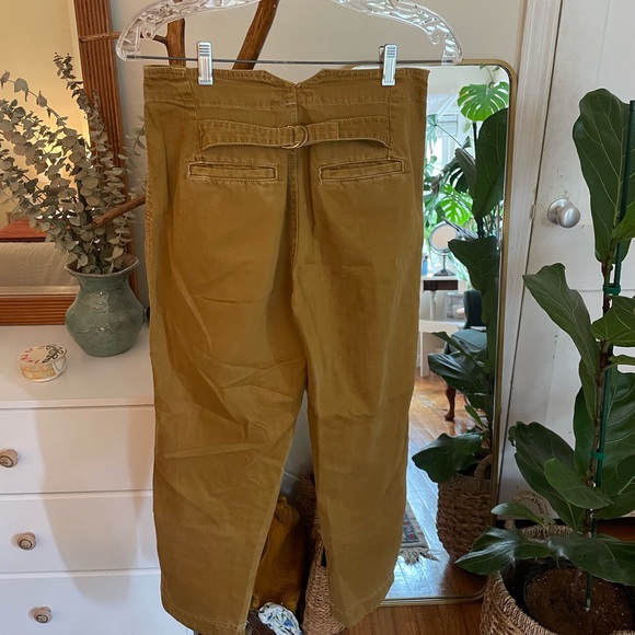Free People Women Mustard Color High Waist Jean Pants - Picture 4 of 5